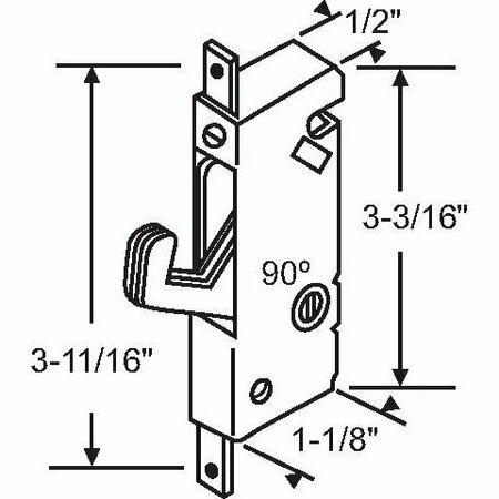 STRYBUC Mortise Lock Square Face 16-173